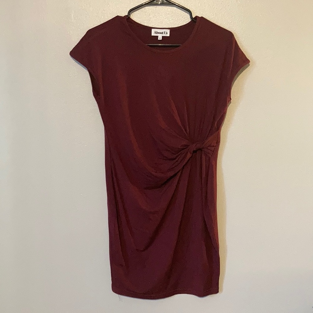 About Us Maroon Bodycon Dress